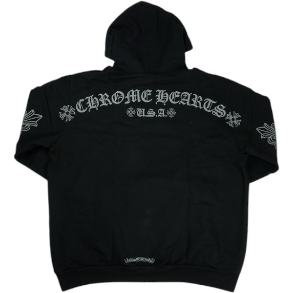 CHROME HEARTS クロム・ハーツ FRIENDS & FAMILY LIMITED HD PULLOVER HOODIE BLACK/GRY 関係者限定パーカー 黒 Size 【XL】 【新古品・未使用品】 30012397｜ブランド古着のフールズジャッジ