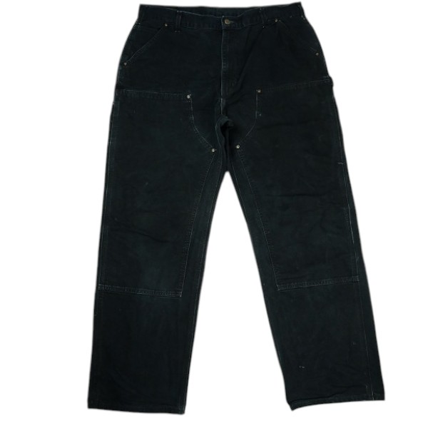 VINTAGE ヴィンテージ Carhartt 鉄道車両ハート型 Double Knee Painter Pants Faded Black ダブルニーペインターパンツ 黒 Size 【W40】 【中古品-好いたらしい】 30009217