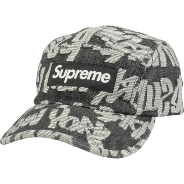 SUPREME シュプリーム 22SS Fat Tip Jacquard Denim Camp Cap Black キャンプキャップ 黒 Size 【フリー】 【新古品・未使用品】 30012267|ブランド古着のフールズジャッジ