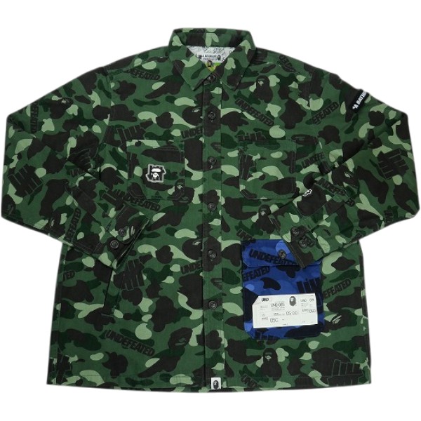 A BATHING APE ア ベイシング エイプ UNDEFEATED COLOR CAMO FLANNEL JACKET GREEN BAPE限定カラー ジャケット 緑 Size 【L】 【新古品・未使用品】 30012787|ブランド古着のフールズジャッジ