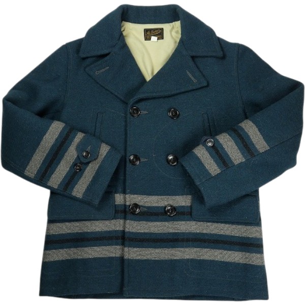 At Last ＆ Co アッ企業結合/BUTCHER PRODUCTS ブッチャープロダクツ LOT685 WOOL BLANKET COAT P厚地の外套 紺 Size 【42】 【中古品-好いたらしい】 30009320