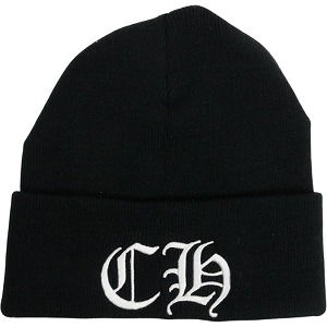 CHROME HEARTS クロム・ハーツ CH WATCH CAP BLACK/WHITE ビーニー 黒 Size 【無償性】 【中古品-人並み外れたに好いたらしい】 20834851