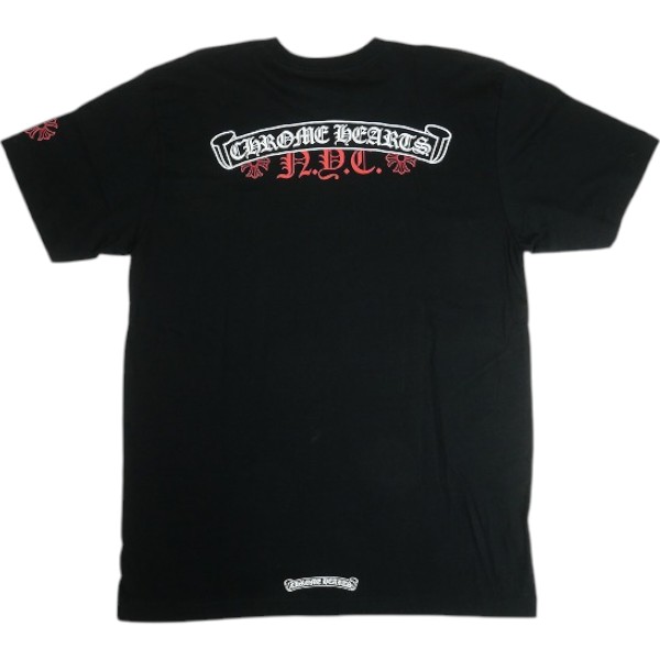 CHROME HEARTS クロム・ハーツ SCROLL NYC SS T-SHIRT BLACK ニューヨーク限定Tシャツ 黒 Size 【L】 【新古品・未使用品】 30010790|ブランド古着のフールズジャッジ