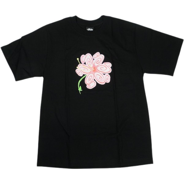 STUSSY ステューシー 26SS S FLOWER TEE BLACK Tシャツ 黒 Size 【L】 【新古品・未使用品】 30011979｜ブランド古着のフールズジャッジ