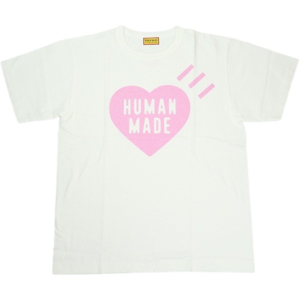 HUMAN MADE ヒューマンメイド 26SS Heart T-Shirt White/Pink 原宿店限定Tシャツ 白 Size 【XXL】 【新古品・未使用品】 30012915|ブランド古着のフールズジャッジ