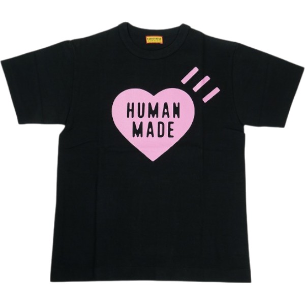 HUMAN MADE ヒューマンメイド 26SS Heart T-Shirt Black/Pink 原宿店限定Tシャツ 黒 Size 【S】 【新古品・未使用品】 30012916|ブランド古着のフールズジャッジ
