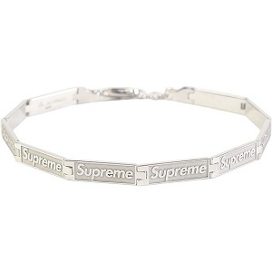 SUPREME シュプリーム ×Jacob\u0026Co Logo Link Bracelet 腕輪 銀 Size 【L/XL】 【新古品・未当て嵌める品】 20765694