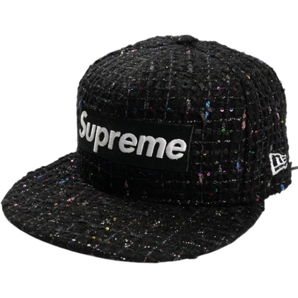 SUPREME シュプリーム 25FW Boucle Box Logo New Era Black ニューエラキャップ 黒 Size 【7 1/2(L)】 【新古品・未当て嵌める品】 30007181
