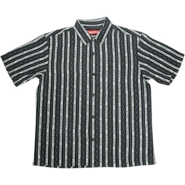 SUPREME シュプリーム 26SS Old English Stripe Silk S/S Shirt Black 半袖シャツ 黒 Size 【M】 【新古品・未使用品】 30009725|ブランド古着のフールズジャッジ