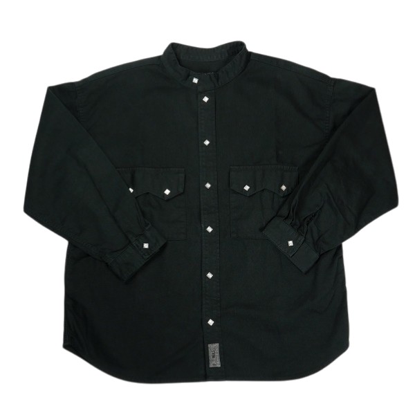 TENDERLOIN テンダーロイン PIQUE SHT SNAP BUTTON BLACK 長袖シャツ 黒 Size 【L】 【中古品-ほぼ新品】 20838857｜ブランド古着のフールズジャッジ