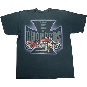 VINTAGE ヴィンテージ West Coast Choppers ウェストコーストチョッパーズ Purple Iron Cross Tee ティーシャツ 黒 Size 【L】 【中古品-好いたらしい】 20825328 Tシャツ・カットソー-トップス
