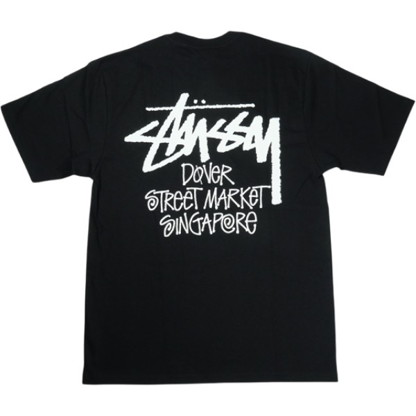 STUSSY ステューシー ×DOVER STREET MARKET STOCK DSM SINGAPORE TEE BLACK プルオーバー 黒 Size 【XL】 【新古品・未当て嵌める品】 20839173