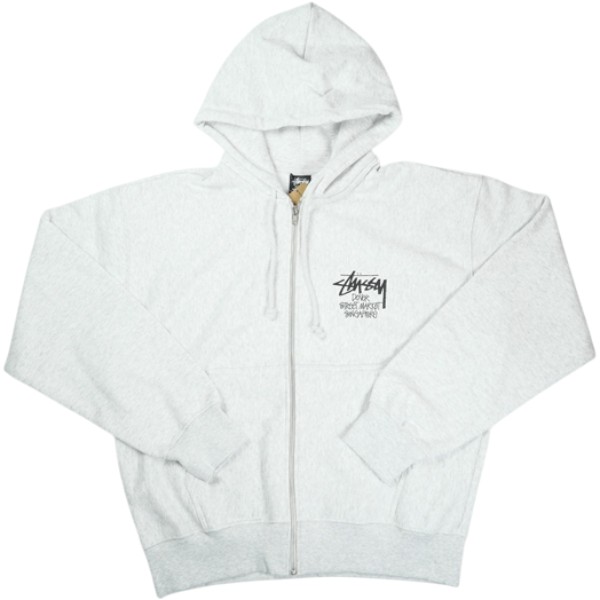STUSSY ステューシー &times;DOVER STREET MARKET STOCK DSM SINGAPORE ZIP HOODIE ASH GRAY ジップパーカー 灰 Size 【M】 【新古品・未使用品】 20839176｜ブランド古着のフールズジャッジ 41,828円