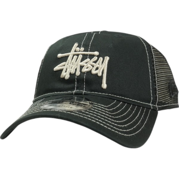 STUSSY ステューシー ×NEW ERA 9TWENTY ベーシック TRUCKER BLACK メッシュ旗がしら 黒 Size 【無償性】 【新古品・未当てはめる品】 30008701