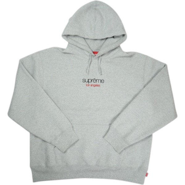 SUPREME シュプリーム 25FW Classic Logo Shop Hooded Sweatshirt Heather Grey 天使の都市制限事項スウェットパーカー 灰 Size 【M】 【中古品-好いたらしい】 20836982