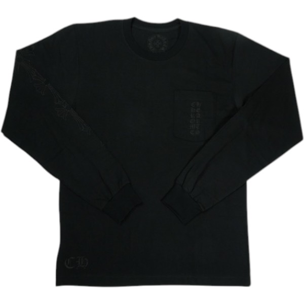 CHROME HEARTS クロム・ハーツ Miami Exclusive Cemetery Cross LS POCKET CREW L/S T-SHIRT ロンT 黒 Size 【M】 【新古品・未使用品】 30012433｜ブランド古着のフールズジャッジ