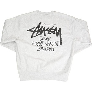 STUSSY ステューシー ×DOVER STREET MARKET 23AW STOCK DSM LONDON CREWNECK ASH GRAY クルーネックスウェット 灰 Size 【L】 【新古品・未当て嵌める品】 20802557 トップス-スウェット・トレーナー