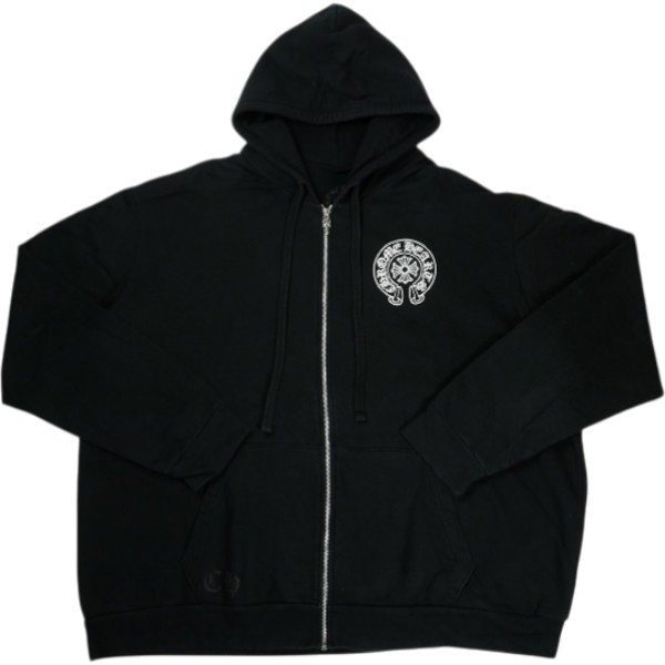 CHROME HEARTS クロム・ハーツ Tokyo Horseshoe FLC Zip Hoodie 日本の首都制限事項ジップパーカー 黒 Size 【XXL】 【中古品-好いたらしい】 20839227