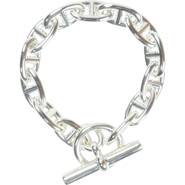 HERMES エルメス Chaine d\u0027Ancre GM SILVER シェーヌダンクル 腕輪 13一こま 銀 Size 【13】 【新古品・未当て嵌める品】 20840193