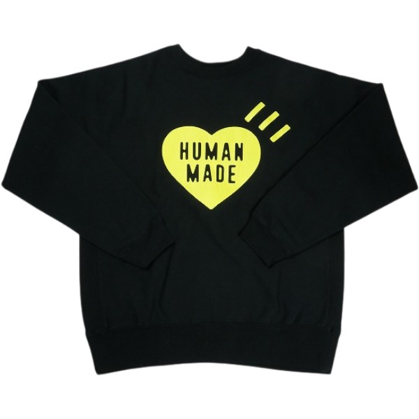 HUMAN MADE ヒューマンお手伝いさん 25AW HEART SWEATSHIRT BLACK HM30CS076 心斎橋制限事項クルーネックスウェット 黒 Size 【XL】 【新古品・未当て嵌める品】 20840841