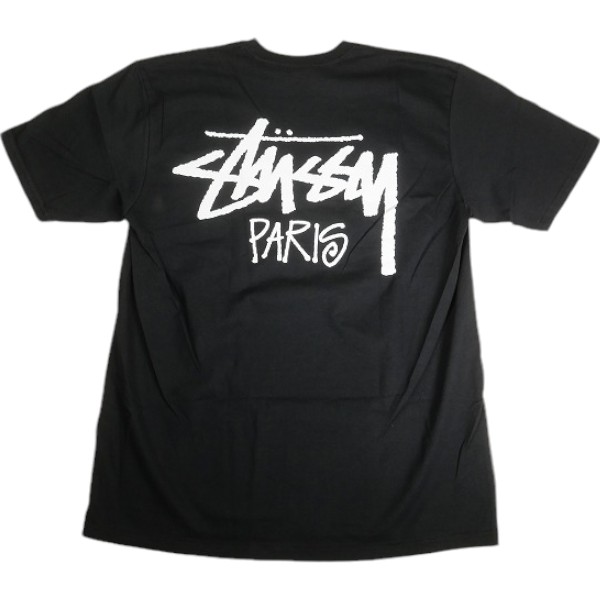 STUSSY ステューシー STOCK PARIS TEE BLACK パリ限定Tシャツ 黒 Size 【M】 【新古品・未使用品】 30008668|ブランド古着のフールズジャッジ