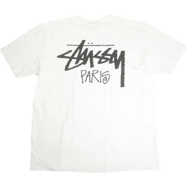 STUSSY ステューシー STOCK PARIS TEE WHITE パリ限定Tシャツ 白 Size 【S】 【新古品・未使用品】 30008678|ブランド古着のフールズジャッジ