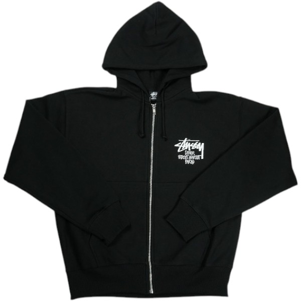 STUSSY ステューシー &times;DOVER STREET MARKET STOCK DSM PARIS ZIP HOODIE BLACK ジップパーカー 黒 Size 【S】 【新古品・未使用品】 30008718｜ブランド古着のフールズジャッジ