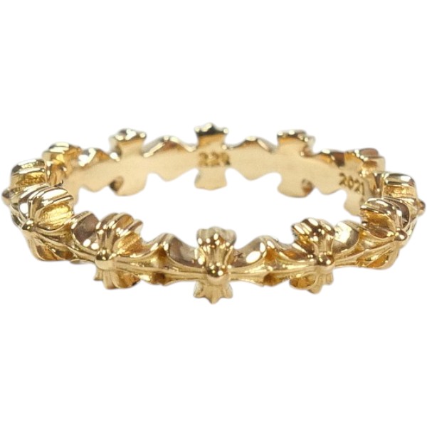 CHROME HEARTS クロム・ハーツ TINY E CH PLS BAND RING GOLD 輪っか 金 Size 【12号】 【新古品・未当て嵌める品】 30008816