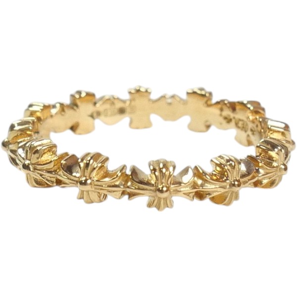 CHROME HEARTS クロム・ハーツ TINY E CH PLS BAND RING GOLD 輪っか 金 Size 【14号】 【新古品・未当て嵌める品】 30008833