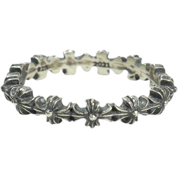 CHROME HEARTS クロム・ハーツ TINY E CH PLS BAND RING SILVER 輪っか 銀 Size 【16号】 【新古品・未当てはめる品】 30008885