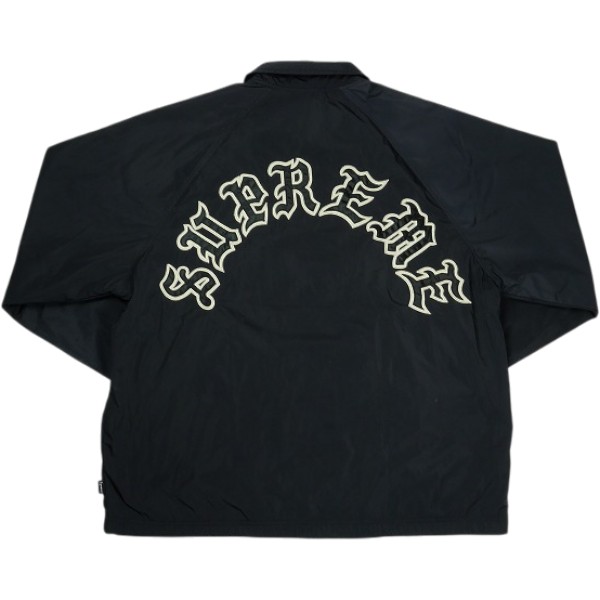 SUPREME シュプリーム 25FW Old English Arc Coaches Jacket Black コーチジャケット 黒 Size 【L】 【中古品-人並み外れたに似つかわしい】 30006119