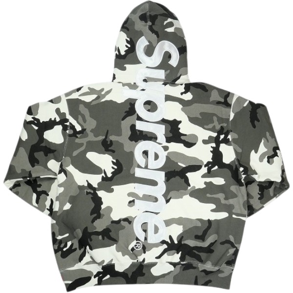 SUPREME シュプリーム 26SS Satin Applique Hooded Sweatshirt Snow Camo パーカー 灰白 Size 【L】 【新古品・未使用品】 30006464