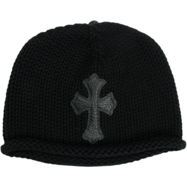 CHROME HEARTS クロム・ハーツ HAND KNIT COTTON 1 CEM CRS P BEANIE BLACK ビーニー 黒 Size 【無償性】 【新古品・未当て嵌める品】 30006781