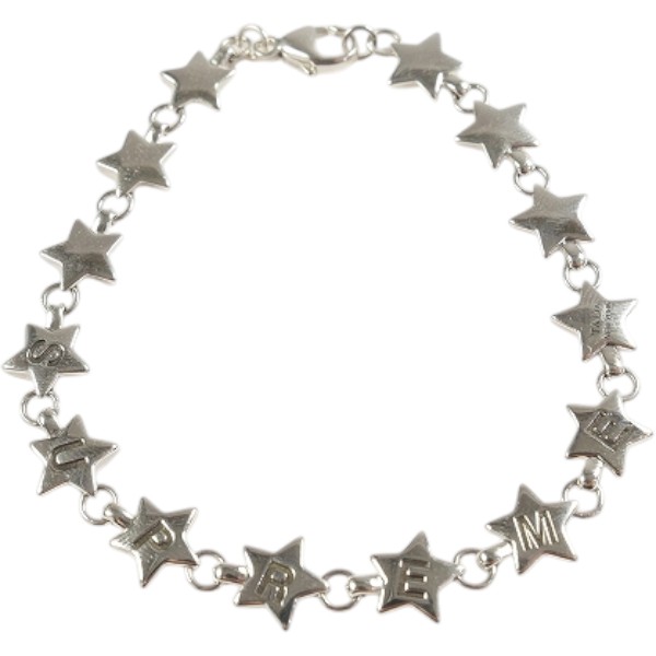 SUPREME シュプリーム ×Tiffany \u0026 Co ティファニー 21AW Star Bracelet はやりっ子腕輪 銀 Size 【無償性】 【新古品・未当て嵌める品】 30007092