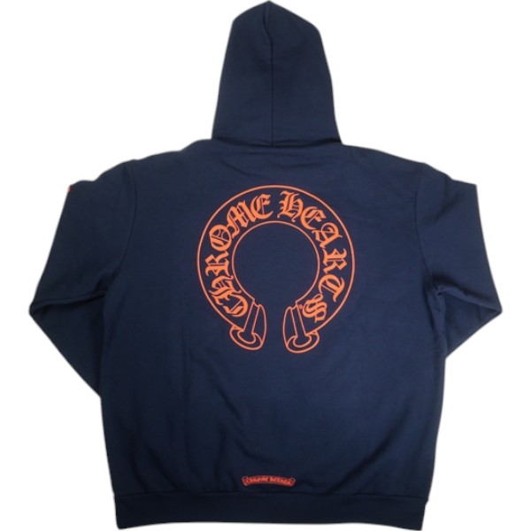 CHROME HEARTS クロム・ハーツ HORSE SHOE HOODIE NAVY/RED パーカー 紺 Size 【S】 【新古品・未当てはめる品】 30007070