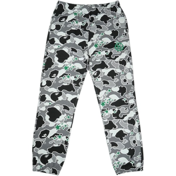 A BATHING APE ア ベイシング エイプ ×HIDDEN STA CAMO SWEAT PANTS GRAY スウェットパンツ 灰 Size 【L】 【新古品・未当て嵌める品】 30007145