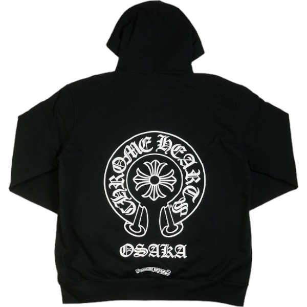 CHROME HEARTS クロム・ハーツ Osaka Horseshoe Pullover Hoodie Black 大阪制限事項パーカー 黒 Size 【L】 【新古品・未当てはめる品】 30007474