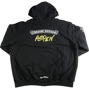 CHROME HEARTS クロム・ハーツ ASPEN SCROLL ZIP UP HOODIE BLACK アスペン限定ジップパーカー 黒 Size 【XL】 【新古品・未使用品】 20830303|ブランド古着のフールズジャッジ