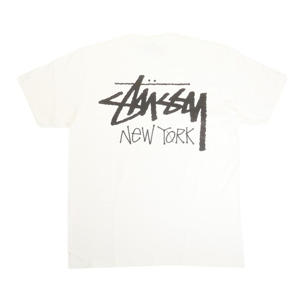 STUSSY ステューシー STOCK NEW YORK TEE WHITE ニューヨーク限定Tシャツ 白 Size 【L】 【新古品・未使用品】 30007547|ブランド古着のフールズジャッジ
