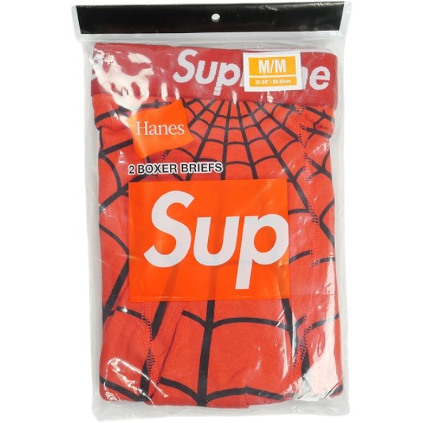 SUPREME シュプリーム 26SS Hanes Spider-Man Boxer Briefs (2 Pack) Red ボクサーブリーフ 赤 Size 【M】 【新古品・未当て嵌める品】 30007639