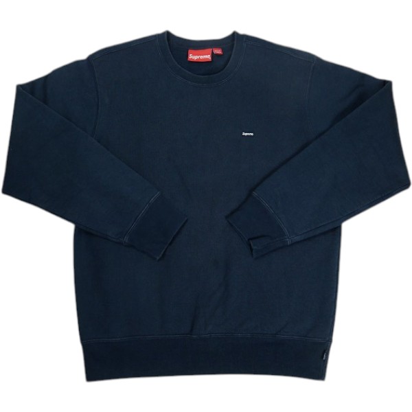 SUPREME シュプリーム Small Box Crewneck Navy クルーネックスウェット 紺 Size 【M】 【中古品-似つかわしい】 30010119