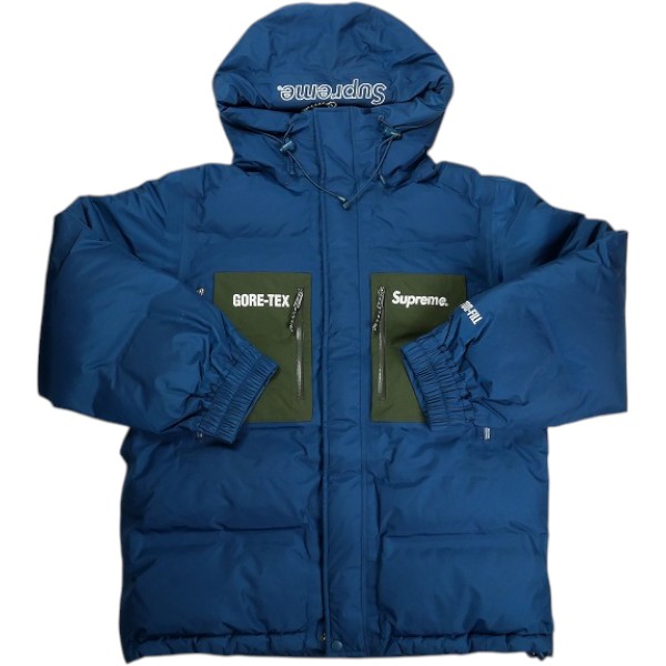 SUPREME シュプリーム 19AW GORE-TEX 700-Fill Down Parka Dark Teal 落ちこむ上衣 水色 Size 【S】 【中古品-好いたらしい】 30010129