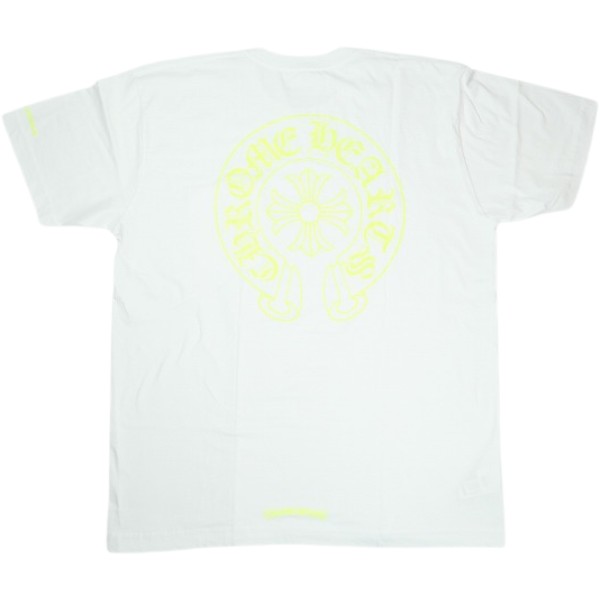 CHROME HEARTS クロム・ハーツ HORSESHOE S/S TEE WHITE/NEON YELLOW ティーシャツ 白黄 Size 【XL】 【新古品・未当て嵌める品】 30007008
