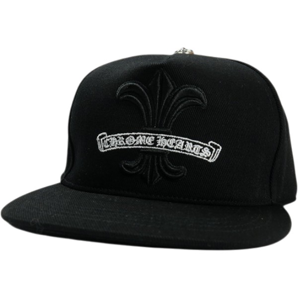 CHROME HEARTS クロム・ハーツ CH FLEUR W/SCROLL HAT BSBL CAP DENIM BLACK キャップ 黒 Size 【フリー】 【新古品・未使用品】 30008705|ブランド古着のフールズジャッジ