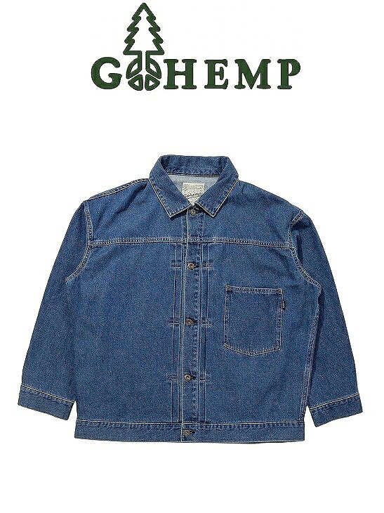 【送料無料】【MEN'S&WOMEN'S】GOHEMP ゴーヘンプ PLEATS G-JAN プリーツジージャン 肌触りの良さと吸湿速乾が特性のヘンプを加えたオリジナルヘンプデニムシリーズ GOHEMPが得意とするヴィンテージディテールやトラディショナルな縫製 トレンド感のあるシルエット Gジャン｜ヘンプウェア　FOOL THE HERMIT