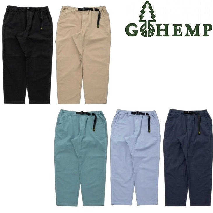 【貨物輸送無料】【MEN\u0027S】GOHEMP ゴーヘンプ HEMP UTILITY ベーシック PANTS 綿織物75％ヘンプ11％再利用ポリエステル14%混率から成るヘンプウェザー出どころの打ち込みが好意をもって一種独特のハリと心ゆかしいさを兼ね備えた冷やりとした感のある出どころで飽きのこない分かりやすいなひな型が尖んがり2026