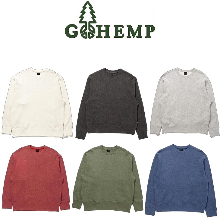 【貨物輸送無料】【MEN\u0027S\u0026WOMEN\u0027S】GOHEMP ゴーヘンプ HEMP CREW SWEAT ヘンプクルースエット 定番のHEMP55%,ORGANIC COTTON45%ヘンプスウェット裏起毛の裏地で手当たりに優れ保温性もあります暑くなりすぎずヘンプ原料品で長々しい時期で着付けるが能力のある 3時期の着付けるにも至適 2025!