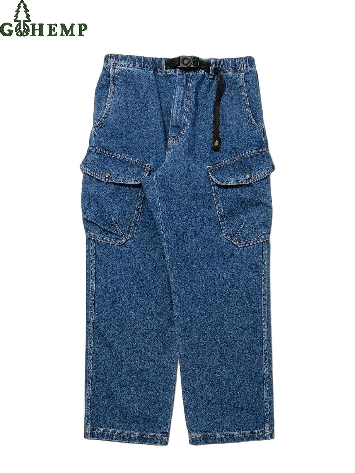 【送料無料】【MEN'S&WOMEN'S】GOHEMP ゴーヘンプ CLIMATE PANTS クライメイトパンツ 優れた肌触りと吸湿速乾が特性のヘンプを加えた定番のヘンプコットン11.5ozデニムを使用やや斜めに付いたカーゴポケットが特徴的タウンユースからアウトドアまで幅広いシーンで活用｜ヘンプウェア　FOOL THE HERMIT