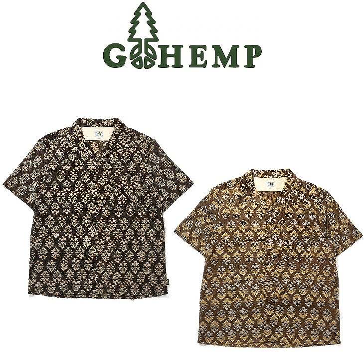 【送料無料】【MEN'S】GOHEMP ゴーヘンプ OPEN MIND SHIRTS オープンマインドシャツ 涼感のあるインドの伝統技法ブロックプリント生地と直接肌に触れやすい内側にヘンプ生地を組み合わせた上品さと程よいラフさのバランスがとれた様々なシーンで着まわしが効く定番シャツ