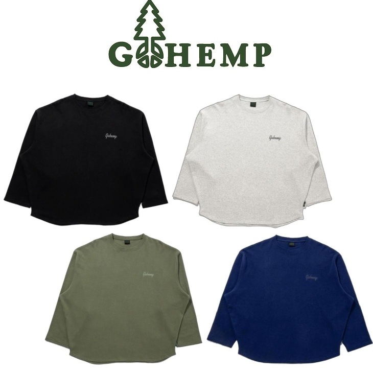 【送料無料】【MEN'S&WOMEN'S】GOHEMPゴーヘンプ LOOSE ROUND 3/4SL TEE ルーズラウンド3/4袖 T 打ち込みが良く程よい肉感で耐久性があり柔らかさと肌触りに優れたスムースジャージー ワイドシルエット ドロップショルダーと裾のラウンドが特徴 着心地とトレンド感を併せ持つ|ヘンプウェア FOOL THE HERMIT